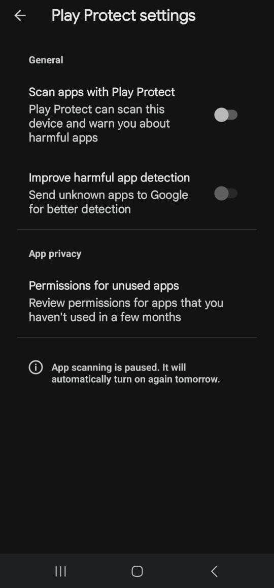Permissions Screen