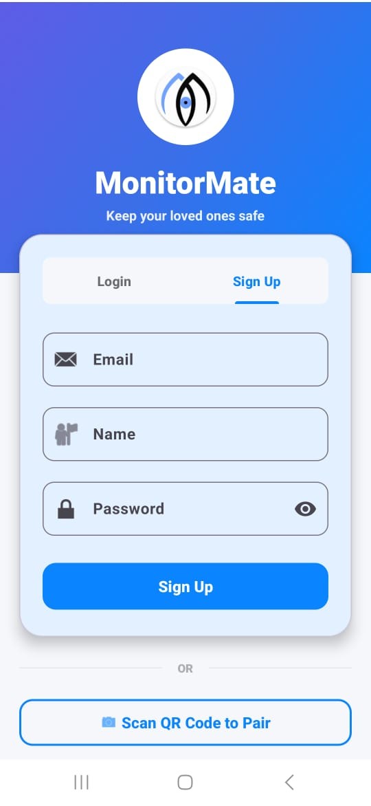 MonitorMate Signup Page